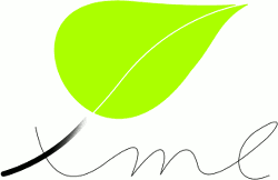 PluXml logo: a leaf with its petiole used as one bar of the word  Xml 