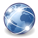 Un globe terrestre avec un réseau stylisé