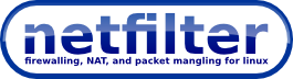 Logo Netfilter (netfilter: firewalling, NAT and packet mangling for Linux)
